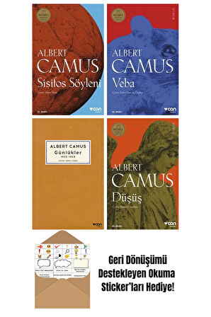 Albert Camus 4 Kitap Seti + Okuma Sticker'ları