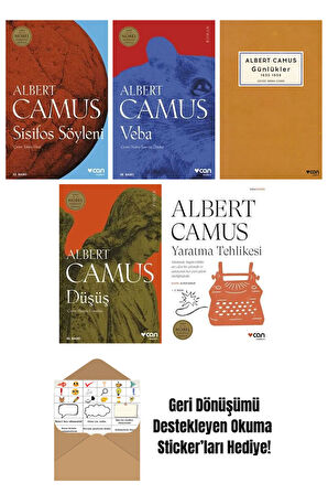 Albert Camus 5 Kitap Seti + Okuma Sticker'ları