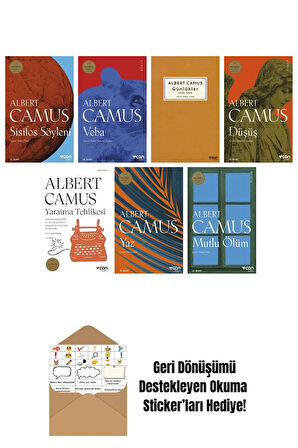 Albert Camus 7 Kitap Seti + Okuma Sticker'ları