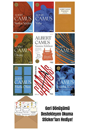 Albert Camus 9 Kitap Seti + Okuma Sticker'ları