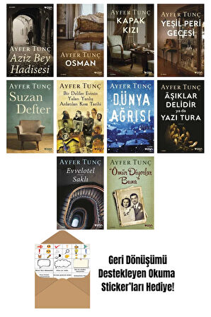 Ayfer Tunç 10 Kitap Seti + Okuma Sticker'ları