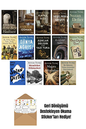 Ayfer Tunç 14 Kitap Seti + Okuma Sticker'ları