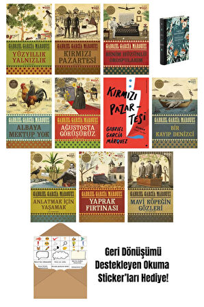 Gabriel García Márquez 11 Kitap Seti + Okuma Sticker'ları