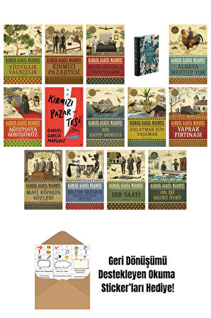 Gabriel García Márquez 14 Kitap Seti + Okuma Sticker'ları