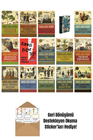 Gabriel García Márquez 15 Kitap Seti + Okuma Sticker'ları