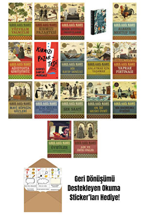 Gabriel García Márquez 17 Kitap Seti + Okuma Sticker'ları