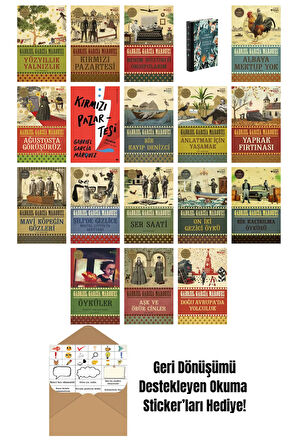 Gabriel García Márquez 18 Kitap Seti + Okuma Sticker'ları