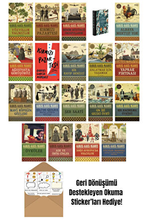 Gabriel García Márquez 19 Kitap Seti + Okuma Sticker'ları