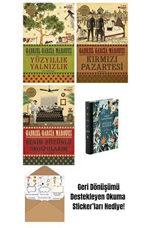 Gabriel García Márquez 4 Kitap Seti + Okuma Sticker'ları