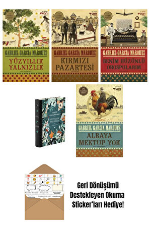 Gabriel García Márquez 5 Kitap Seti + Okuma Sticker'ları