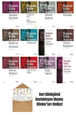 Halide Edib Adıvar 12 Kitap Seti + Okuma Sticker'ları