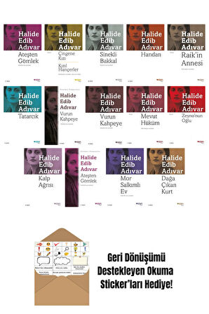 Halide Edib Adıvar 14 Kitap Seti + Okuma Sticker'ları