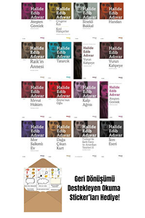 Halide Edib Adıvar 16 Kitap Seti + Okuma Sticker'ları