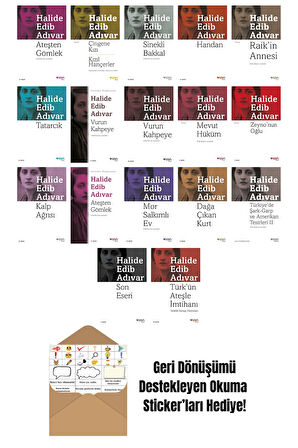 Halide Edib Adıvar 17 Kitap Seti + Okuma Sticker'ları