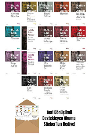 Halide Edib Adıvar 18 Kitap Seti + Okuma Sticker'ları