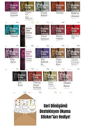 Halide Edib Adıvar 19 Kitap Seti + Okuma Sticker'ları