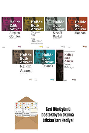 Halide Edib Adıvar 7 Kitap Seti + Okuma Sticker'ları