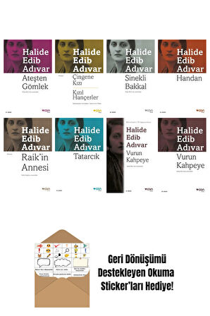 Halide Edib Adıvar 8 Kitap Seti + Okuma Sticker'ları