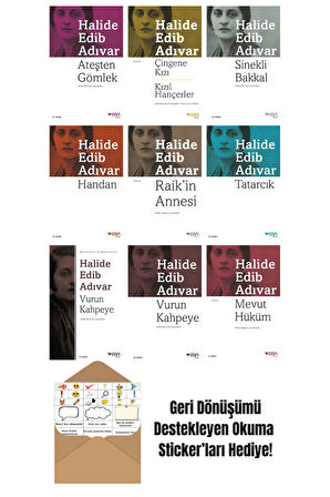 Halide Edib Adıvar 9 Kitap Seti + Okuma Sticker'ları