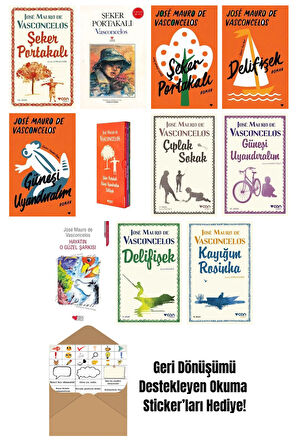 José Mauro de Vasconcelos 11 Kitap Seti + Okuma Sticker'ları