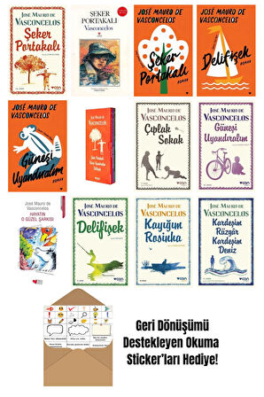 José Mauro de Vasconcelos 12 Kitap Seti + Okuma Sticker'ları