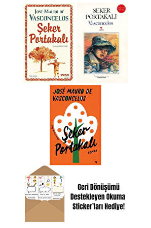 José Mauro de Vasconcelos 3 Kitap Seti + Okuma Sticker'ları