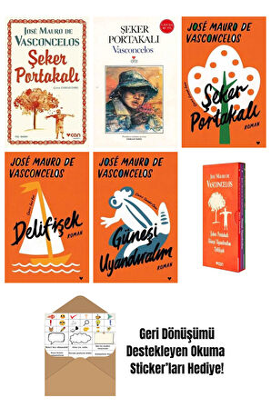 José Mauro de Vasconcelos 6 Kitap Seti + Okuma Sticker'ları