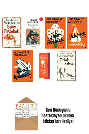 José Mauro de Vasconcelos 7 Kitap Seti + Okuma Sticker'ları