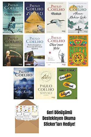 Paulo Coelho 11 Kitap Seti + Okuma Sticker'ları