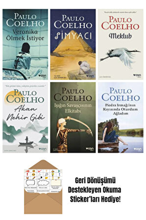 Paulo Coelho 6 Kitap Seti + Okuma Sticker'ları