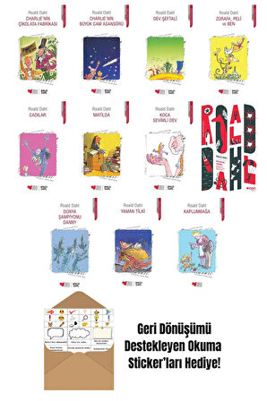 Roald Dahl 11 Kitap Seti + Okuma Sticker'ları