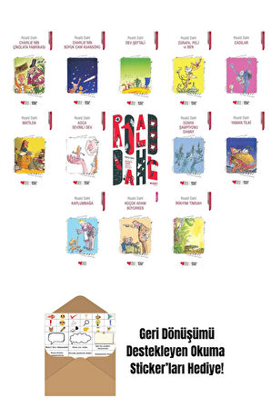Roald Dahl 13 Kitap Seti + Okuma Sticker'ları