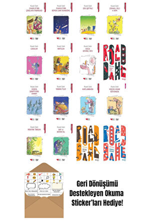 Roald Dahl 16 Kitap Seti + Okuma Sticker'ları