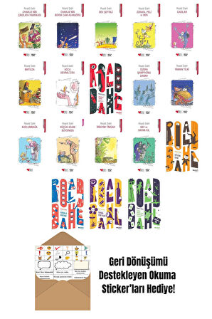 Roald Dahl 18 Kitap Seti + Okuma Sticker'ları