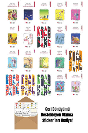 Roald Dahl 20 Kitap Seti + Okuma Sticker'ları