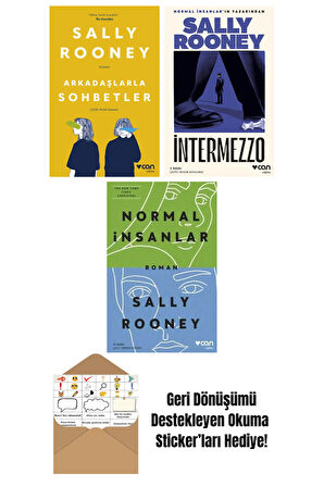 Sally Rooney 3 Kitap Seti + Okuma Sticker'ları