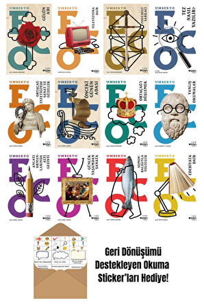 Umberto Eco 12 Kitap Seti + Okuma Sticker'ları
