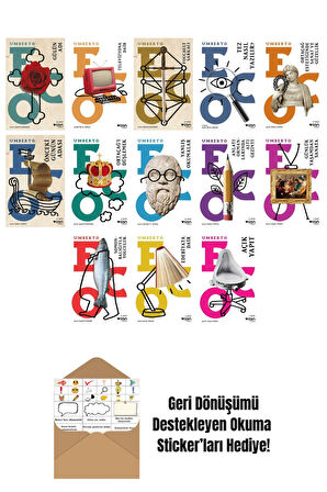 Umberto Eco 13 Kitap Seti + Okuma Sticker'ları