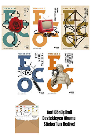 Umberto Eco 5 Kitap Seti + Okuma Sticker'ları