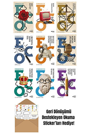 Umberto Eco 9 Kitap Seti + Okuma Sticker'ları