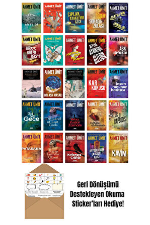Ahmet Ümit 25 Kitap Seti + Okuma Sticker'ları