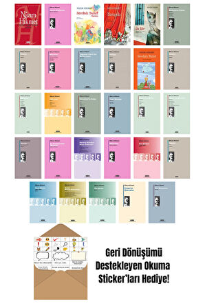 Nazım Hikmet 29 Kitap Seti + Okuma Sticker'ları