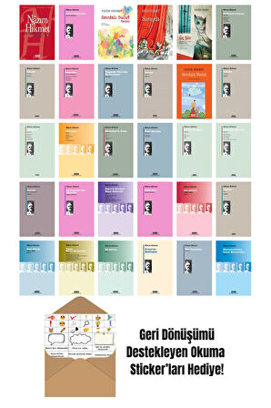 Nazım Hikmet 30 Kitap Seti + Okuma Sticker'ları