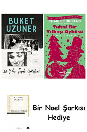 50 Yılın Toplu Öyküleri (Ciltli) + Tuhaf Bir Yılbaşı Öyküsü + Bir Noel Şarkısı