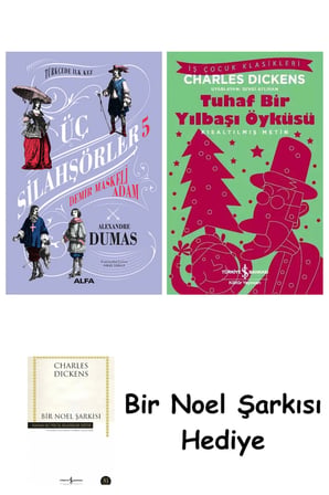 Üç Silahşörler 5 - Demir Maskeli Adam (Ciltli) + Tuhaf Bir Yılbaşı Öyküsü + Bir Noel Şarkısı