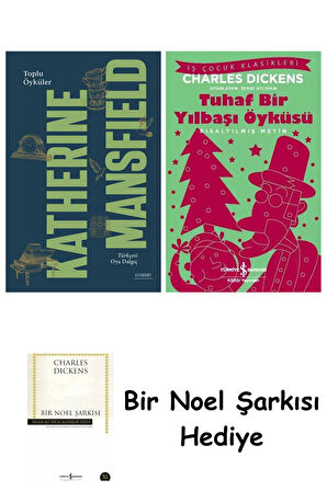 Toplu Öyküler - Katherine Mansfield (Ciltli) + Tuhaf Bir Yılbaşı Öyküsü + Bir Noel Şarkısı
