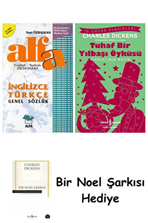 Alfa İngilizce - Türkçe Genel Sözlük + Tuhaf Bir Yılbaşı Öyküsü + Bir Noel Şarkısı