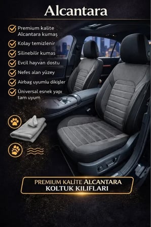 Ford Mondeo Titanium Sw 2.0 Tdci (140) Ov 2010 UYUMLU  KUMAŞ ALCANTARA OTO KOLTUK KILIFI FÜME