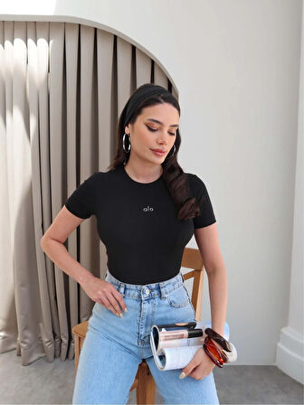 Siyah Orj Crop Top