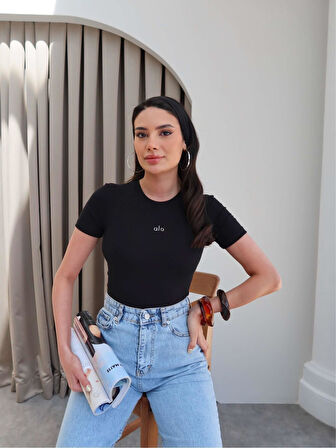 Siyah Orj Crop Top